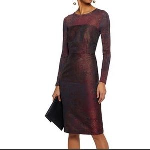 Max Mara Varna Jacquard-Print Dress, Bordeaux. BNWT. nWT. Maxmara